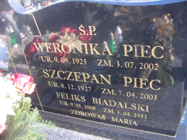 Wera Piec 1925 Mikstat - Grobonet - Wyszukiwarka osób pochowanych