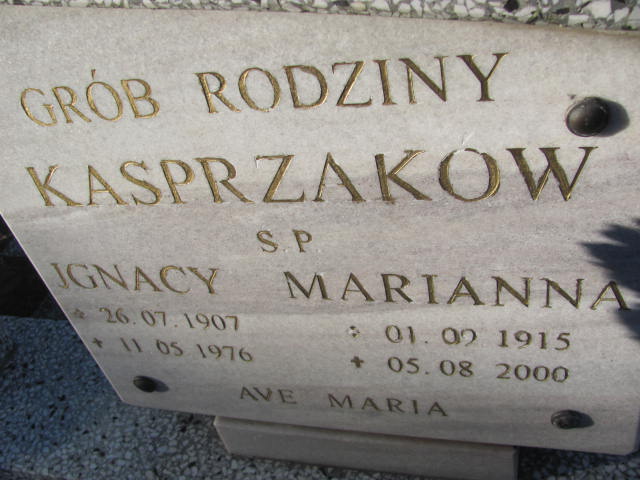 Marianna Kasprzak 1915 Mikstat - Grobonet - Wyszukiwarka osób pochowanych