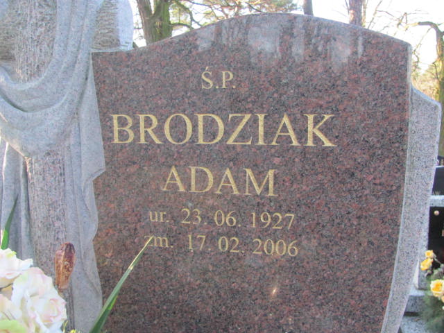 Adam Brodziak 1927 Mikstat - Grobonet - Wyszukiwarka osób pochowanych