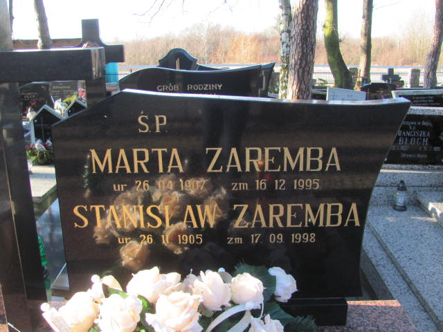 Marta Zaremba 1907 Mikstat - Grobonet - Wyszukiwarka osób pochowanych