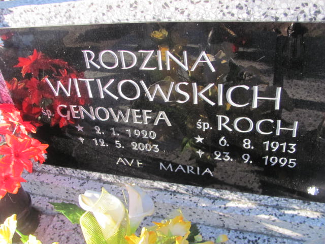 Roch Witkowski 1913 Mikstat - Grobonet - Wyszukiwarka osób pochowanych